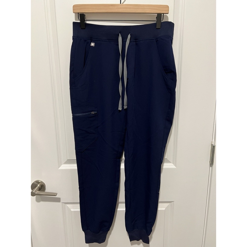 FIGS Navy Blue Scrub Set Casma Top Zamora Jogger Technical Collection Womens S - Picture 2 of 14